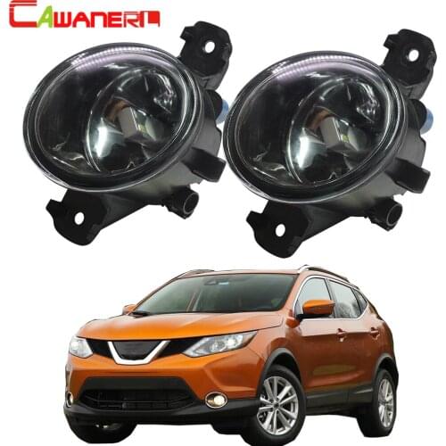 Cawanerl 2 X Car Front Fog Light Lampshade + H8 / H11 LED / Halogen Bulb 12V Accessories For Nissan Rogue 2008 2009 2010