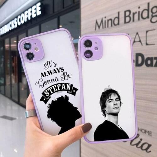 The Vampire Diaries Phone Cases Matte Transparent for iPhone 7 8 11 12 s mini pro X XS XR MAX Plus cover funda