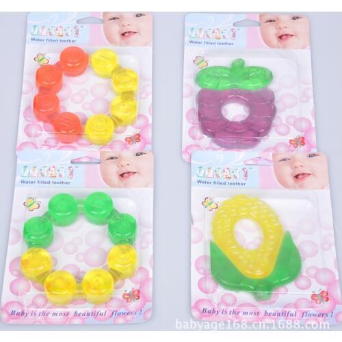 High quality Food Grade Kids Silicone Baby Teether Ring Soft Teething Toddler Infant Molars Tooth Training Chewing Massager