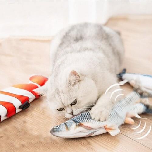 Cat Toy Fish USB Electric Cat Toy Dancing Moving Floppy Fish Charging Simulation Fish Pet Toys Interactive Dog Cat Toy