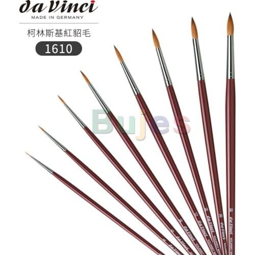 Da Vinci Oil & Acrylic Paint Brush,Kolinsky Red Sable,Series 1610 Round Is Excellent for Detail,Miniature and Precision Painting