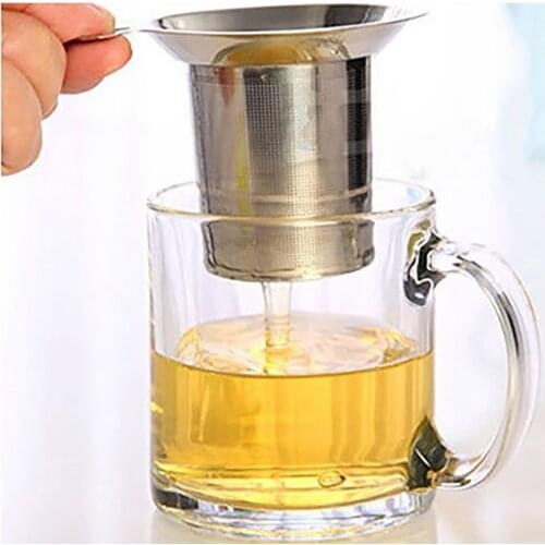 Stainless Steel Tea Infuser Mesh Strainer With Large Capacity Hanging On Teapots, Cup, Mug Home Filter Strainer Kitchen Tea Tool