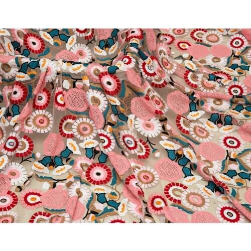 New heavy water soluble lace fabric Flower three-dimensional embroidery flower fashion diy dress cheongsam fabric