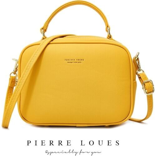 2019 New Style WOMENS Messenger Bag Fashion Simple Casual PU Handbag Korean-style Solid Color Large-Volume WOMENS