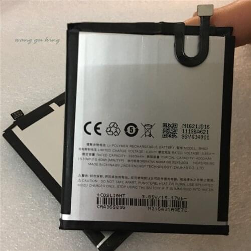 New battery for Meizu M5 Note Battery BA621 Compatible MeiBlue M5 Note 5 Mobile Phone Batterie 4000mAh