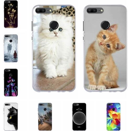 Silicone Case For huawei honor 9 lite Case Cover honor 9 lite Cute cat Soft TPU Back Cover For huawei honor 9 lite Coque Capa