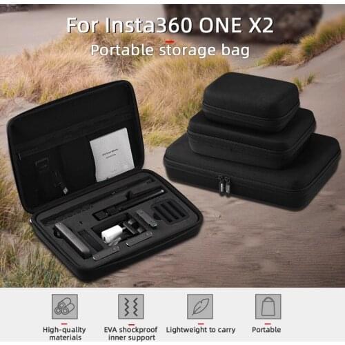 Storage Bag for Insta360 ONE X2 Panoramic Camera Waterproof Hard Cover Shell Shockproof Handbag Full Accessories Carrying Case