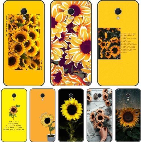 Yellow Sunflower Flower Back Cover For Meizu M2 M3 M3S M5 M5C M5S M6 M6S M6T Soft Phone Case Silicone For Meizu M6 M5 M3 M2 Note