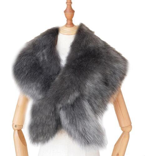 Women Shawl Artificial Faux Fox Fur Collar Multicolor Shawl Collar Scarf Wraps For Female Fashion Autumn And Winter Warm Scarves
