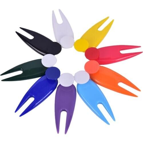 1pc Golf Divot Tool Repair Tool Ballmarker Pitch Groove Cleaner Golf Pitchfork