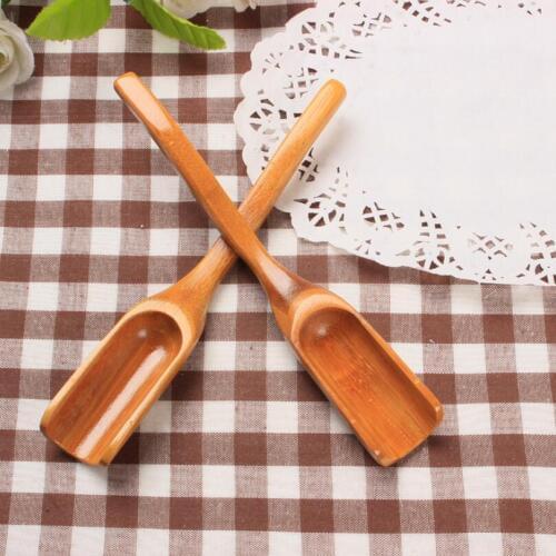 15cm Natural Bamboo Chinese Mini Tea Leaves Shovel Teaspoon Brown Coffee Scoops Tea Accessories LX2545