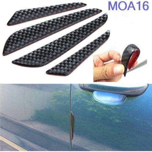 4x Anti-collision Trim Anti-rub Door Edge Guard Strip Scratch Protector Car Door Edge Guards Molding Protection Carbon Fiber