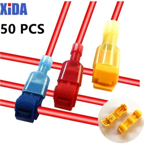 50 Pcs Quick Electrical Cable Connectors Snap Splice Lock Wire Terminal Crimp Wire Connector Waterproof Electric Connector