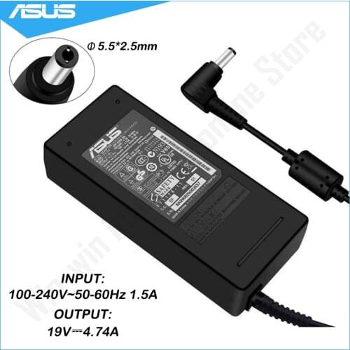 ASUS 19V 4.74A 5.5*2.5mm AC Laptop Power Adapter Travel Charger for Asus ADP-90SB BB PA-1900-24 PA-1900-04 Power Supply Charger