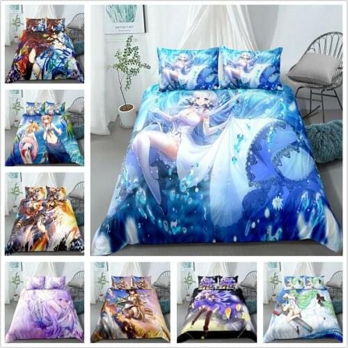 Anime Azur Lane Home Textile Pillow Case 3D Bed Linen Duvet Covers Comforter Bedding Sets Bed Set Home Decor Bedding