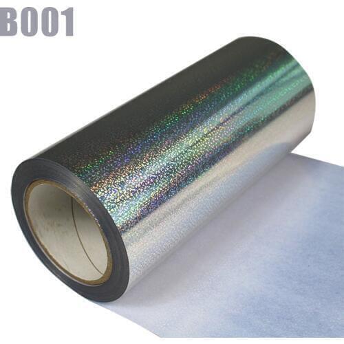 Free shipping 1 roll 25cmx25m hologram Heat Transfer Vinyl Laser Silver Iron on Film HTV T-shirt