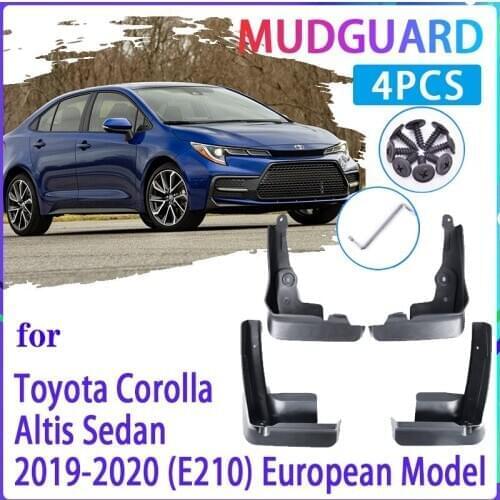 Car Mud Flaps for Toyota Corolla Altis E210 Sedan Saloon 2019~2020 Mudguard Splash Guards Fender Mudflaps Auto Accessories