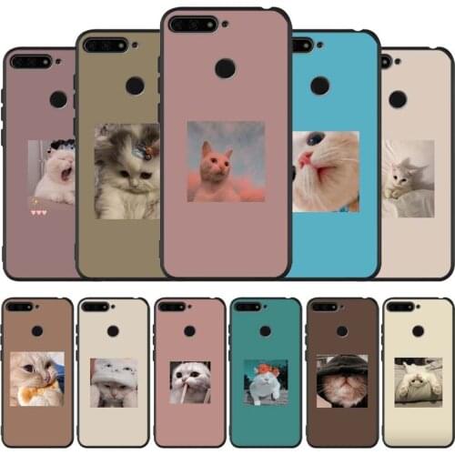 Cat black Silicone Phone Case For honor 30 20 Pro 8 8X 9 10 20 Lite Mate 10 20 30 Lite Pro cover