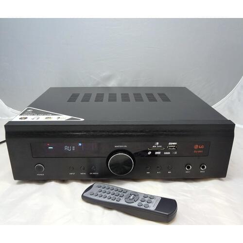 DJ-880 60W*2+120W 2.1 channel HiFi Home karaoke Bluetooth audio amplifier with Digital display USB SD play Dual microphone input