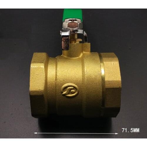 DN40 1-1/2" BSP Female Mid-Body Brass Ball Valve Water Gas With Handle