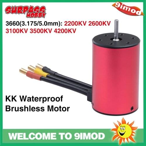 Hot Sale SURPASSHOBBY Waterproof 3660 Series Brushless Motor 3.175mm/5mm for 1/10 GTR Traxxas HSP Lexus RC Car