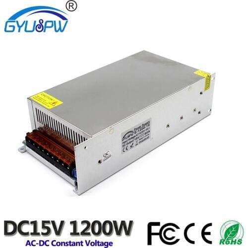 Power Supply DC15V 15W 30W 48W 60W 120W 200W 250W 300W 400W 500W 600W 720W 800W 1000W 1200W 15V Lighting Transformer for CCTV