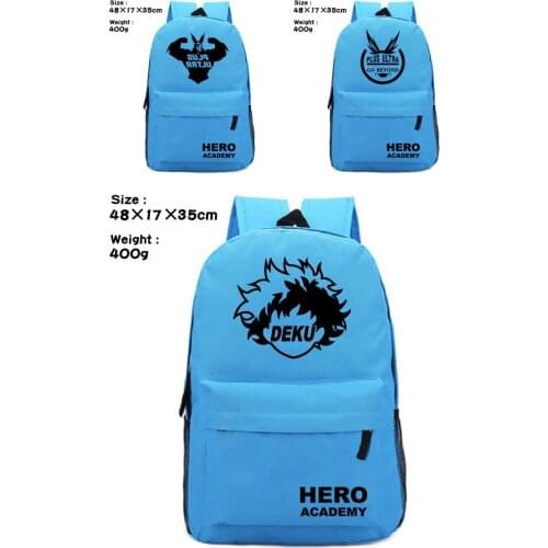 IVYYE My Hero Academia Blue Fashion Canvas Backpacks Rucksacks Cartoon School Backpack Casual Bags travel Knapsack Unisex New