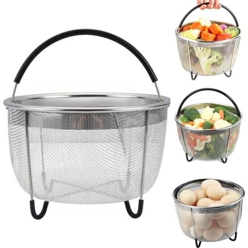 Steamer Basket for Instant Pot Accessories 304 Stainless Steel 6 Qt Pressure Cooker Accessories for Rice Egg Vegetable Meat