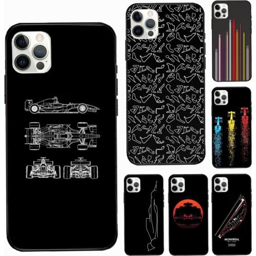 Minimalist F1 Circuit Coque Phone Case For iPhone 12 Pro Max 11 Pro XS MAX 6 6S 7 8 Plus 5S SE 2020 X XR Cover