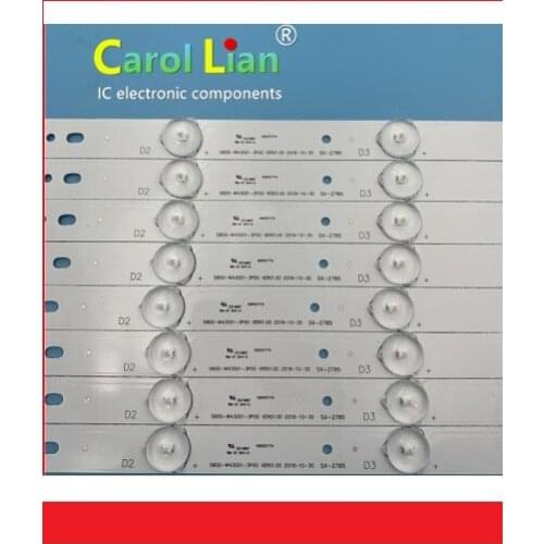 Novo kit 8 pçs 5led 405mm tira conduzida para polaroid tql43f4pr001 43e6000 5800-w43001-3p00 e465853 02k03177a rdl430wy rdl430fy