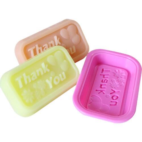 New Silicone "thank you " Ice Cube Candy Chocolate Cake Cookie Cupcake Soap Molds Mould Tool