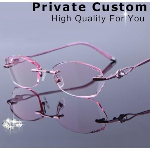 Upscale Rimless Reading Glasses Men Eyeglasses Male Complete Optical Spectacle Prescription Glasses Computer Myopia Eye