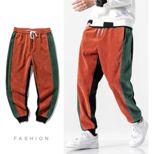 Autumn and winter 2021 corduroy casual pants sports mens loose casual pants large c229 / dk128 / P60