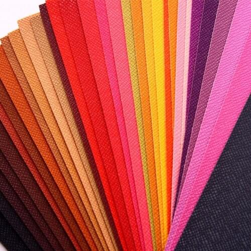 Cross grain leather bags furniture multicolor optional PVC leather wholesale cross pattern material