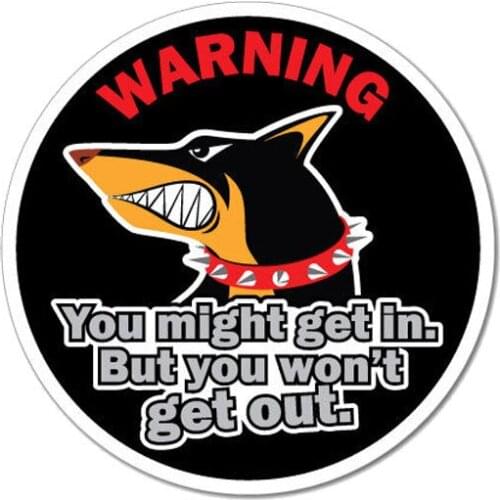 Warning Car Sticker Funny Dog Doberman Pet Decal Accessories KK Vinyl Cover Scratches Waterproof PVC