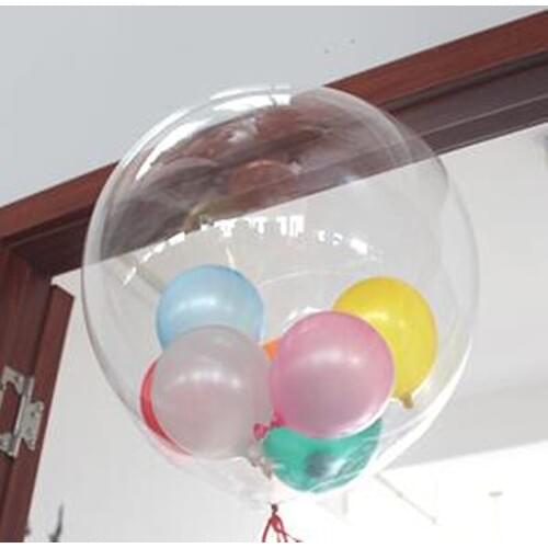 18/24inch No Wrinkle Bobo Transparent Clear PVC Balloons Birthday XMAS Wedding Marriage Party Decor Helium Inflatable Globos