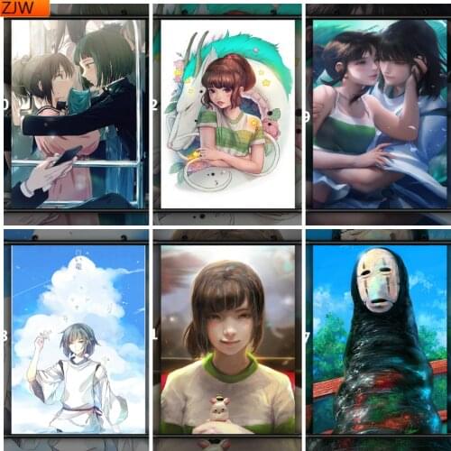 Spirited Away Anime Diamond Painting Diamond Mosaic Cross Stitch Kits Full Diamond Embroidery Room Decoration