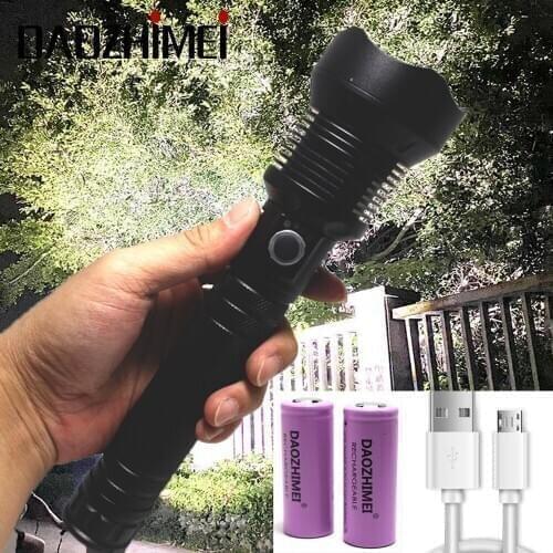 Most Powerful XHP70.2 USB Rechargeable Torch 8000Lumens Zoom XHP50LED Flashlight 26650 hunting Tactical Lamp Light