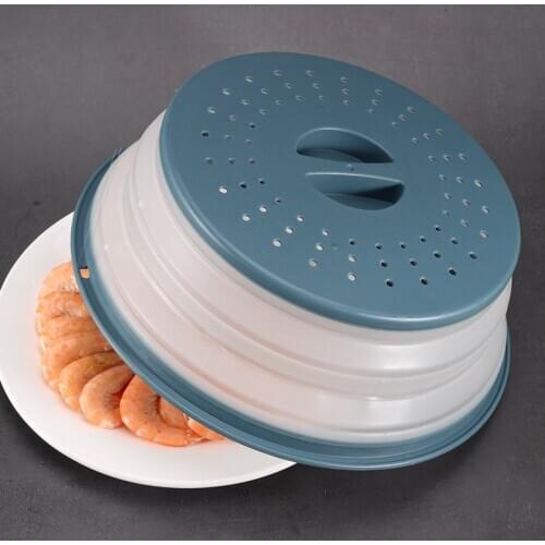 Collapsible Microwave Ovens Cover Food Storage Fresh-keeping Cover Fruit Vegetables Colander Strainer Lid Drain Basket