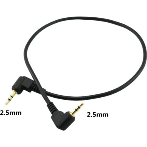 2x 2.5mm Male Right Angle to 2.5mm male Right Angle TRS Stereo Adapter Audio Connector Cable Gold Plated 35cm