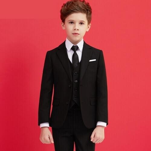Flower Boys Wedding Suit School Kids Blazer Jacket Gentleman Formal Birthday Dress Children violin dance show Costume