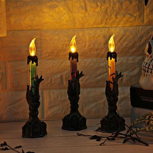 Led Electronic Candle Light Battery Operated Halloween Xmas For Party Decor
