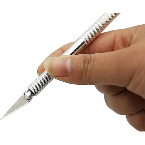 Precision Hobby Knife Stainless Steel Blades for Arts & Crafts Leather PCB Repair Tools Multi-purpose Pen Movie Razor DIY
