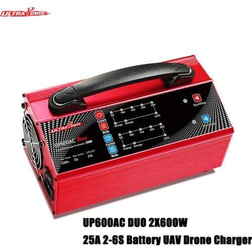 Ultra Power UP600AC DUO 2X600W 25A 2-6S channels LiPo/LiHV charger Battery UAV Drone Charger