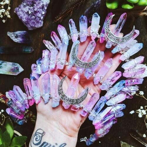 Halloween Witch Headwear Colorful Mysterious Totems Energy Crystal Ethnic Style Cosplay Female Handmade Zinc Alloy Accessories