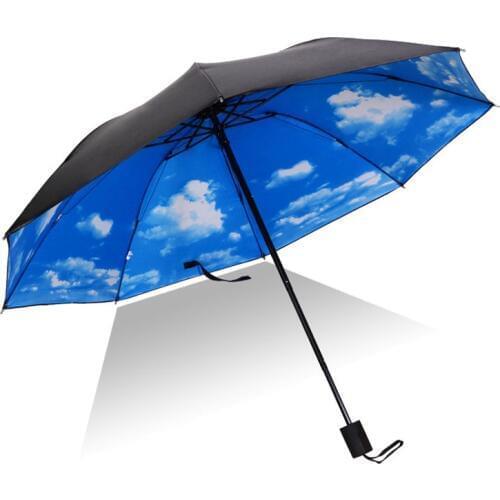 Men Women Sun Rain Umbrella UV Protection Windproof Folding Compact Outdoor Travel Umbrellas