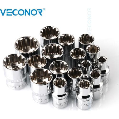1/2" Square Drive 12pt Socket Bit Ratchet Wrench Socket Power Tool Accessories CRV 8 to 22mm