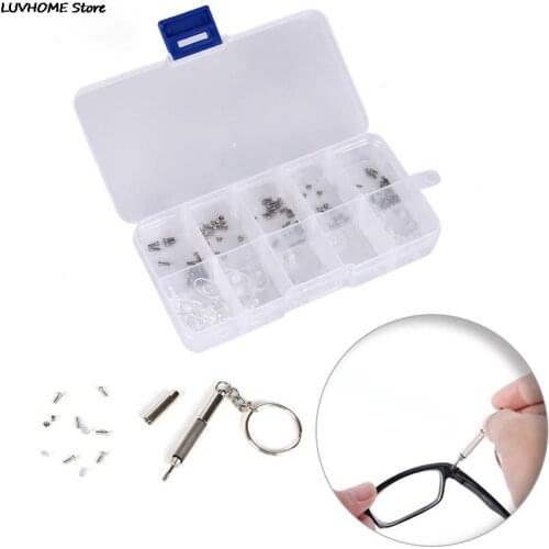 1 Set Men Women Screws Nuts Nose Pad Optical Repair Tool Assorted Kit for Eyeglass Sun Glasses