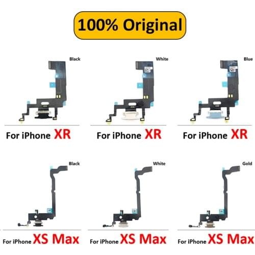 100% Original USB Charging Port Board Flex Cable Connector Parts For IPhone XR XS Max Microphone Module