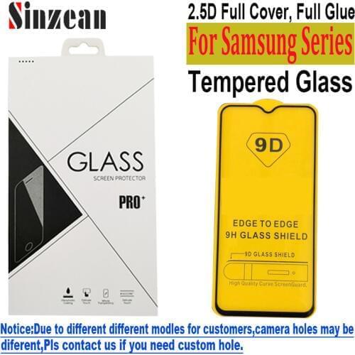 100pcs For Samsung A10/A20/A30/A40/A50/A60/A70/A80/A90/M10/M20/M30/M40 2.5D Full Cover Tempered Glass Full Glue Screen Protector